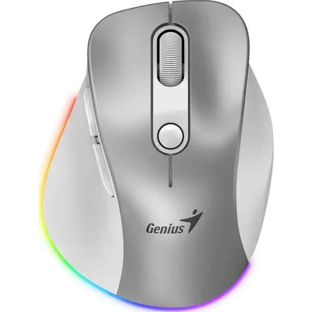 Мышь Genius Ergo 9000S Pro (серебристый)